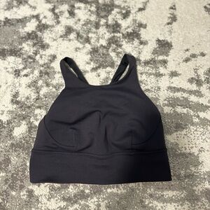 Women’s Black Luke lemon Longline Racer Back Sports Bra